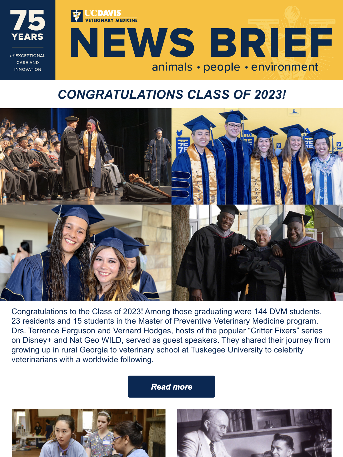 UC Davis Veterinary Medicine News Brief